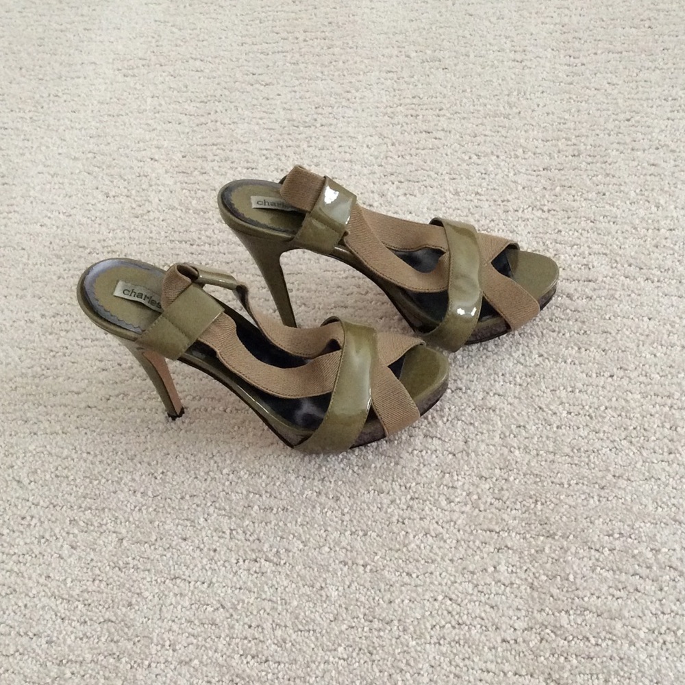 Charles David Elastic Sling Back Heels